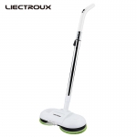 LIECTROUX Mop și Waxer cu dublă centrifugă Dual Spin cu funcții de pulverizare a apei și ceară de pulverizare, robot de rulare fără fir și robot Waxing F528A